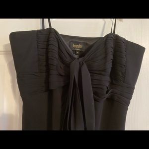 Beautiful black ruched top with spaghetti straps - Laundry Shelli Segal - sz 10